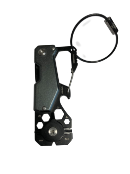 Mini-Werkzeug mit 10 Funktionen, titanfarben/schwarz von Troika