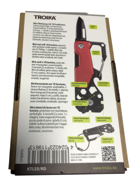 Mini-Werkzeug mit 10 Funktionen, rot/schwarz von Troika